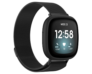 Міланський сітчастий ремінець Primo для годинника Fitbit Versa 3 / Fitbit Sense - Black L