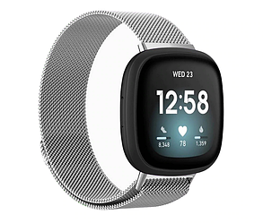 Міланський сітчастий ремінець Primo для годинника Fitbit Versa 3 / Fitbit Sense - Silver L