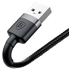 Кабель для зарядки телефона/ смартфона Baseus USB - Lightning 2.4 A 50 см Чорний (CALKLF-AG1), фото 5