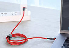 Кабель для зарядки телефона/ смартфона Baseus USB - Type-C 3 A 1 м Червоний/ Чорний (CATKLF-B09), фото 6