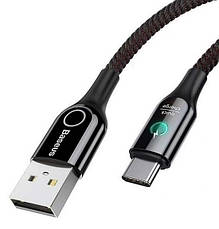 Кабель для зарядки телефона/ смартфона Baseus USB - Type-C 3 A 1 м Чорний/ Червоний (CATCD-01), фото 5