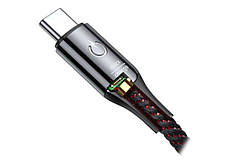 Кабель для зарядки телефона/ смартфона Baseus USB - Type-C 3 A 1 м Чорний/ Червоний (CATCD-01), фото 6