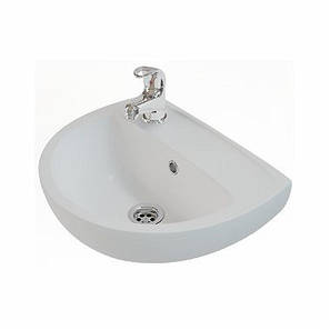 FREJA умивальник 40см, з отвором з лівого боку, з переливом (укр.), фото 1