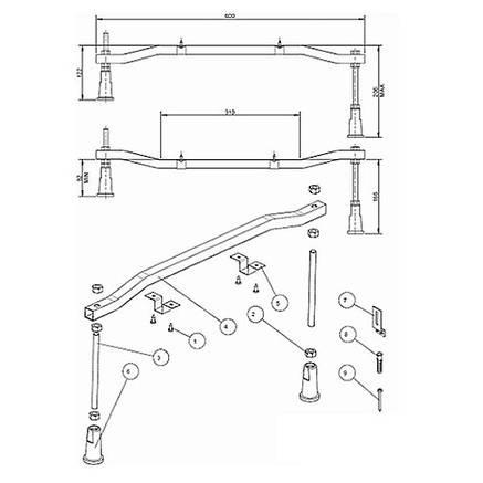 Ніжки для ванни універсальні Kolo SN14 (комплект - 2 шт.), фото 2