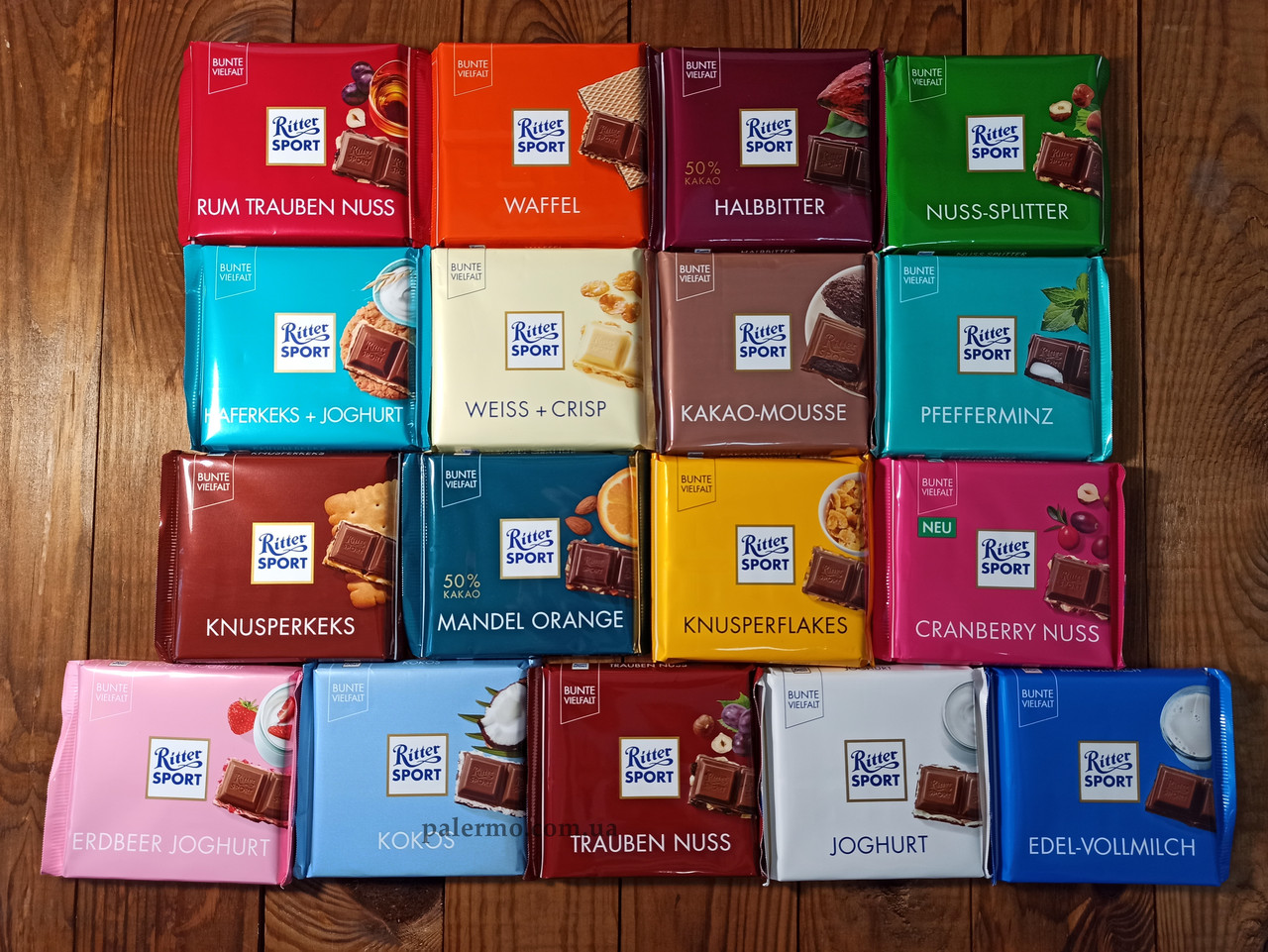 Шоколад Ritter Sport Риттер Спорт 100г в ассортименте 11 видов (Германия) Мята - фото 2 - id-p1341924497