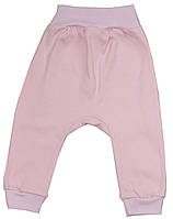 Штани з манжетами для дівчинки рожеві, ріст 80 см, Happy Tot