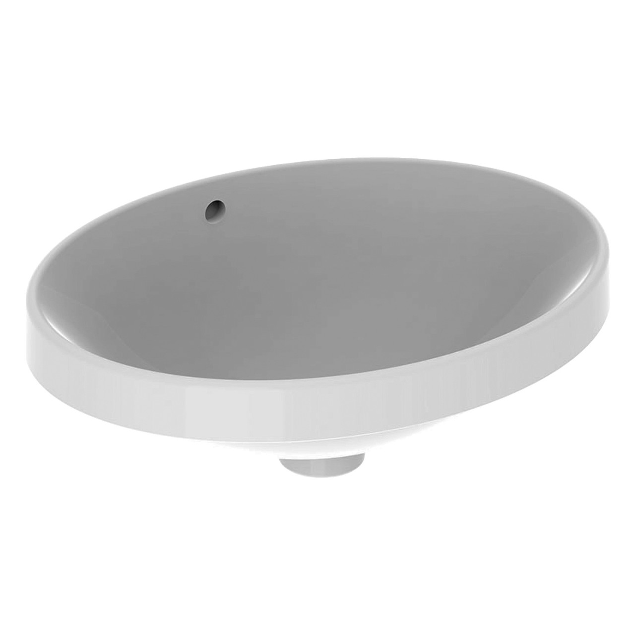 VARIFORM умивальник вбудовуваний в стільницю, овальний, 55*40см, без отвору, з переливом