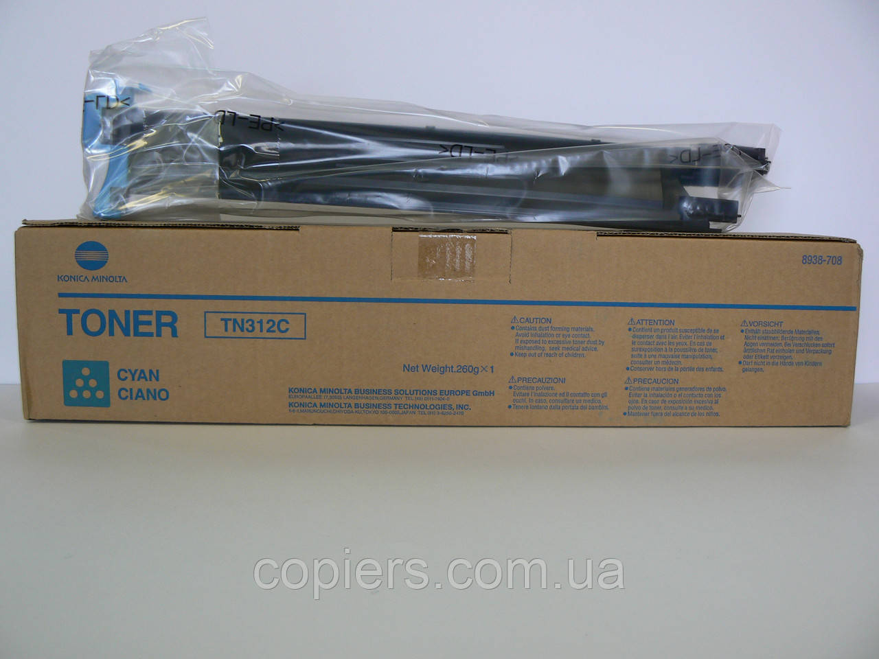 Тонер картридж TN312 C Konica Minolta Bizhub С300/C352 оригінал, tn-312 c