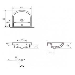 Умивальник 50 см, меблевий Cersanit ARTECO, фото 2
