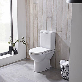 PARVA CLEAN ON 011 унітаз підлоговий, з бачком 3/5, із сидінням дюропласт із системою плавного опускання, фото 3