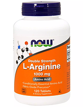Амінокислота NOW Foods L-Arginine Double Strength 1000 mg 120 Tabs