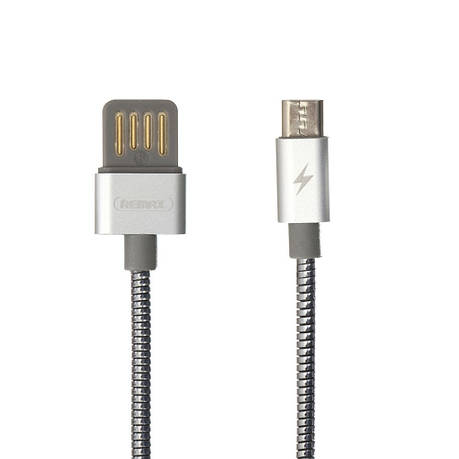USB кабель Remax RC-080m 1m Micro стальной, фото 2