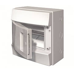 Шафа IP65 Mistral навiсна непрозорі двері 8 модулів з N/PE клемами 1SLM006501A1101