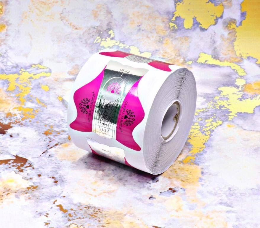 Форма для нарощування Global Fashion, малинова (300 шт.) рулон