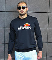 Мужской чёрный свитшот с принтом "Ellesse"