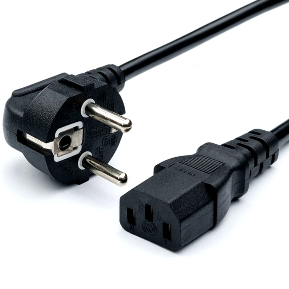 Мережевий комп'ютерний кабель живлення 220V 3 pin Шнур живлення для комп'ютера ПК та електроніки