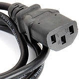 Мережевий комп'ютерний кабель живлення 220V 3 pin Шнур живлення для комп'ютера ПК та електроніки, фото 3