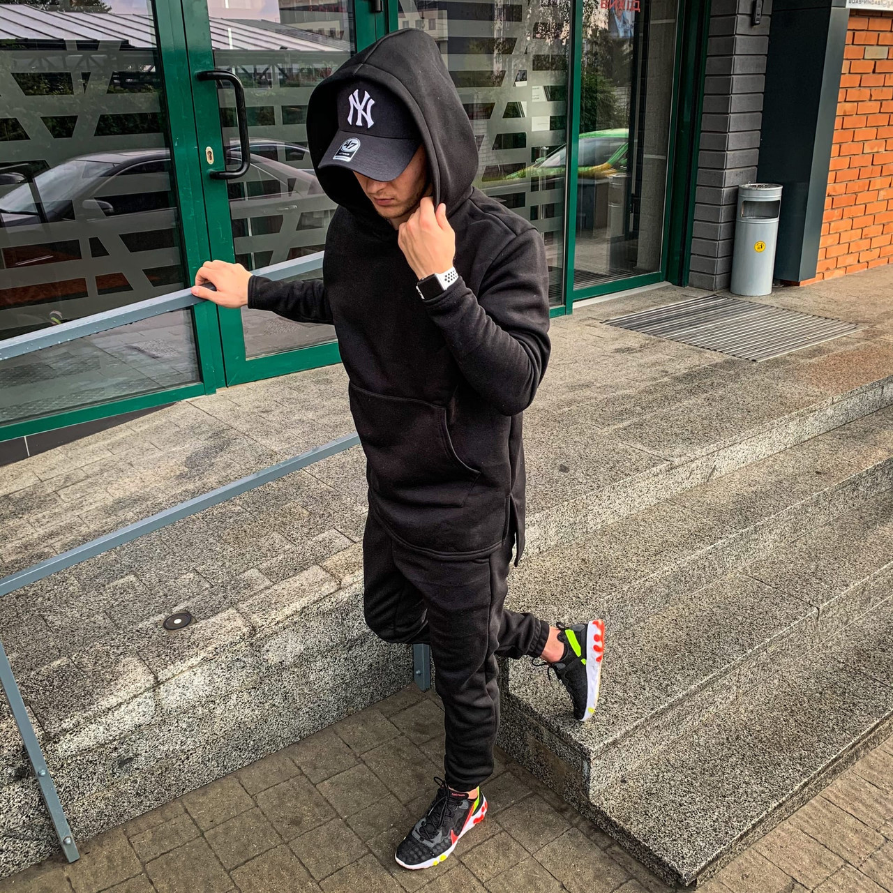 Чоловічий чорний зимовий костюм Asos Long 2020, фото 1