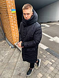 Чоловіча зимова куртка ASOS parka long BRK пуховик утеплена чорна парка Асос довга, фото 4