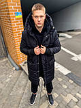 Чоловіча зимова куртка ASOS parka long BRK пуховик утеплена чорна парка Асос довга, фото 5