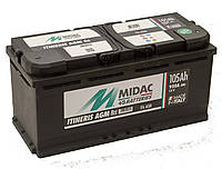 Аккумулятор автомобильный MIDAC ITINERIS START STOP AGM 6СТ-105 АзЕ 950А Италия