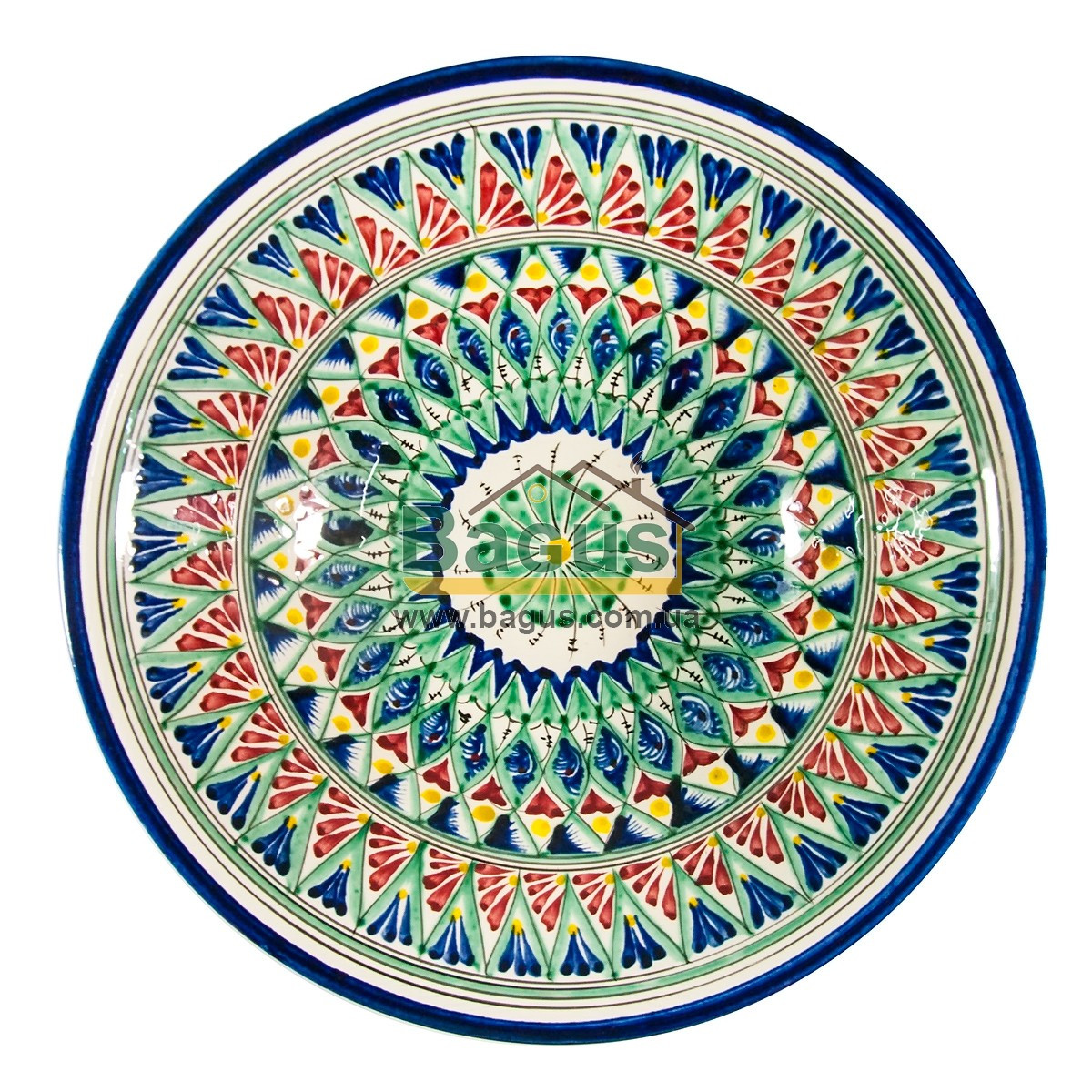 Салатник вузбекський (глубока тарілка) d — 28 см h — 8 см ручна робота 2808-03