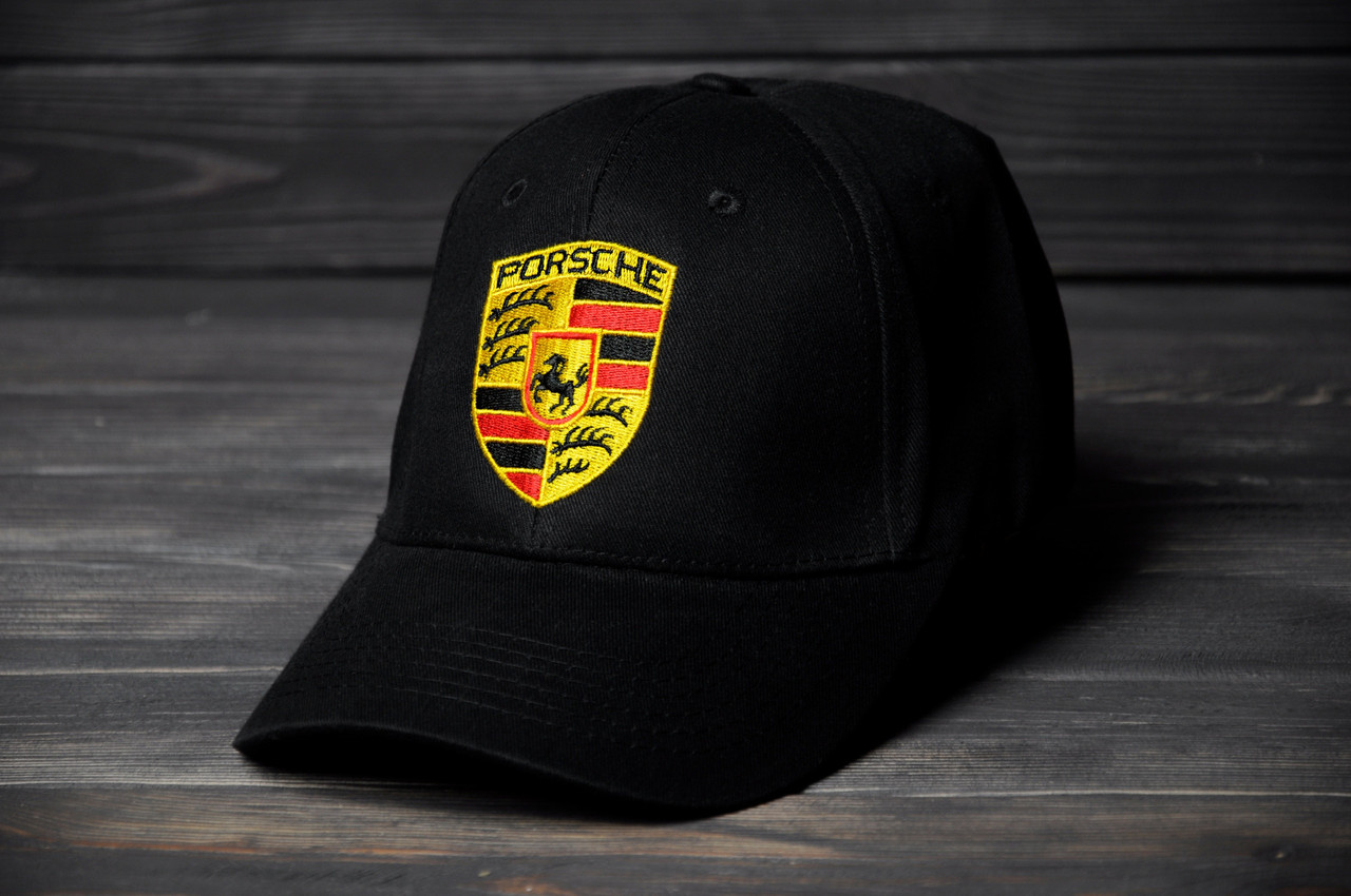 Чорна кепка Porsche (унісекс), фото 1
