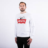 Мужской белый реглан с принтом "Levis"