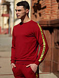 Чоловічий червоний спортивний костюм Off White, фото 2