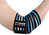 Бинти ліктьові Power System ELBOW WRAPS PS-3600 BLUE/BLACK, фото 2