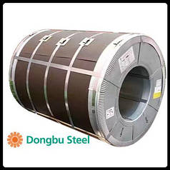 Рулонна сталь "Dongbu Steel" ( Корея) 0,45 мм — гладкий лист із полімерним покриттям RAL 8019