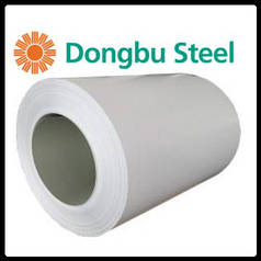 Рулонна сталь "Dongbu Steel" ( Корея) 0,45 мм — гладкий лист із полімерним покриттям RAL 9003