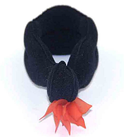 Твистер для создания красивой гульки из волос, пучка, украшенный цветком, цвет твистера - черный