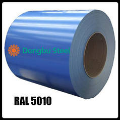 RAL 5010 — 0,7 мм  ⁇  Гладкий Лист  ⁇  "Dongbu Steel" (Юж. Корея )