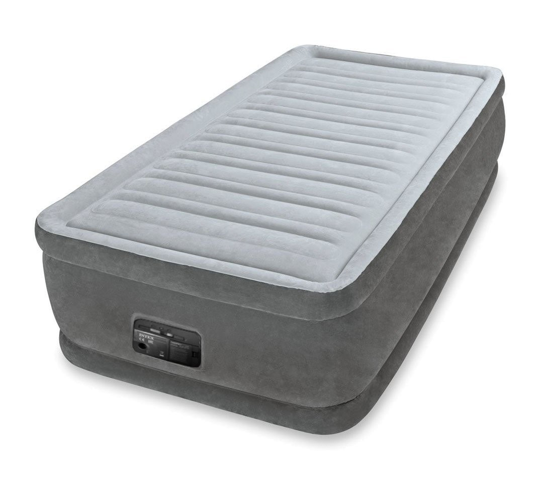 Надувне ліжко Intex, 99х191х46, з вбудованим електронасосом. Односпальне, фото 1