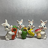 Кролики 9 см кераміка (8 шт в уп), фото 3