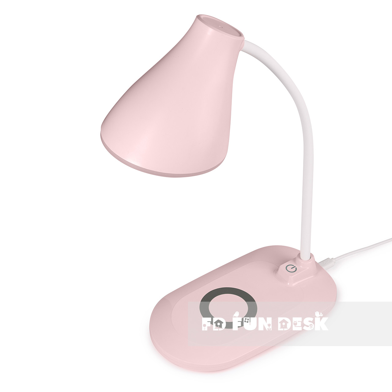 Лампа настільна світлодіодна з функцією бездротової зарядки Fundesk LC6 Pink