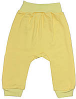 Штаны с манжетами детские желтые, рост 74 см, Happy Tot