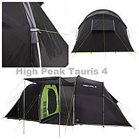 Палатка кемпинговая четырехместная High Peak Tauris 4 Dark Grey/Green (11560)