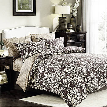 Наволочка на блискавці 70х70 (Бязь) | Від виробника "Королева Ночі" | Гобелен на коричневому