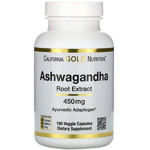 Вітаміни California Gold Nutrition Ashwagandha 450 mg Root Extract (180 капсул.)