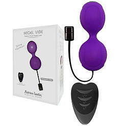 Вагінальні кульки з вібрацією Adrien Lastic Kegel Vibe Purple, 3,4 см.