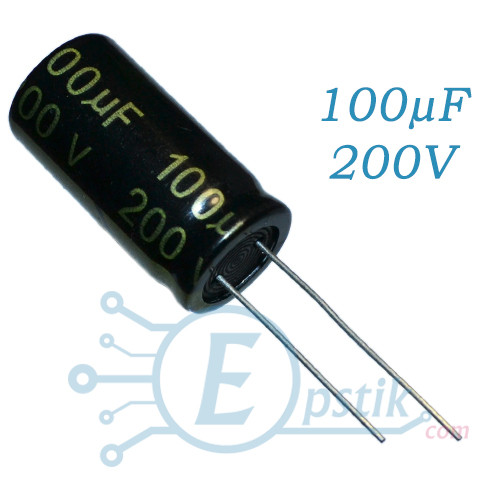 Конденсатор 100uF 200V (13*21) 105°C Low ESR, фото 1