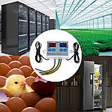 Цифровий терморегулятор STC-1000 двопороговий 10A 24V датчиком температури -50+99°С, фото 2