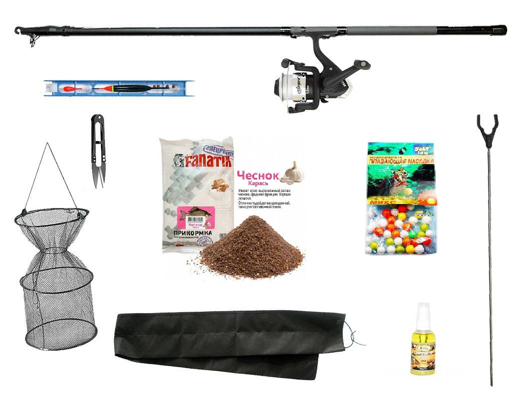 Набір Вудка поплавцева карбонова Kaida в складанні + Подарунок! у довжині, фото 1