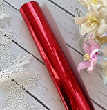 Термотрансферна плівка для термодруку Глянцева колір Червоний 10х25см, фото 2