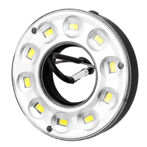 Ліхтар кемпінг BL-981-10SMD, петля для підвісу, карабін, 3xAAA
