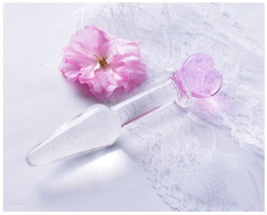 Анальна пробка з кришталевого скла у формі серця