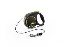 Flexi (Флексі) Рулетка повідець Design XS green/зелена, трос 3 м до 8 кг