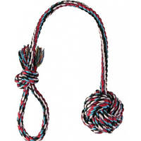 Іграшка для собак мотузка з ручкою і вузлом 50 см Trixie TX-3269